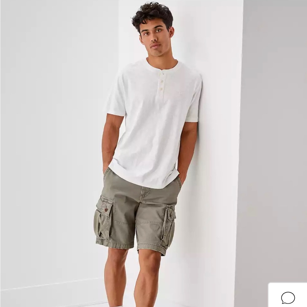 Mens AE Flex 10" Lived-In Cargo Short
